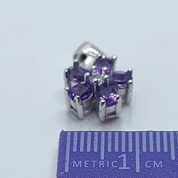 SALE! Natural Amethyst 925 Sterling Silver Earrings, Pendant, Ring 8.25 Set - Picture 10 of 10